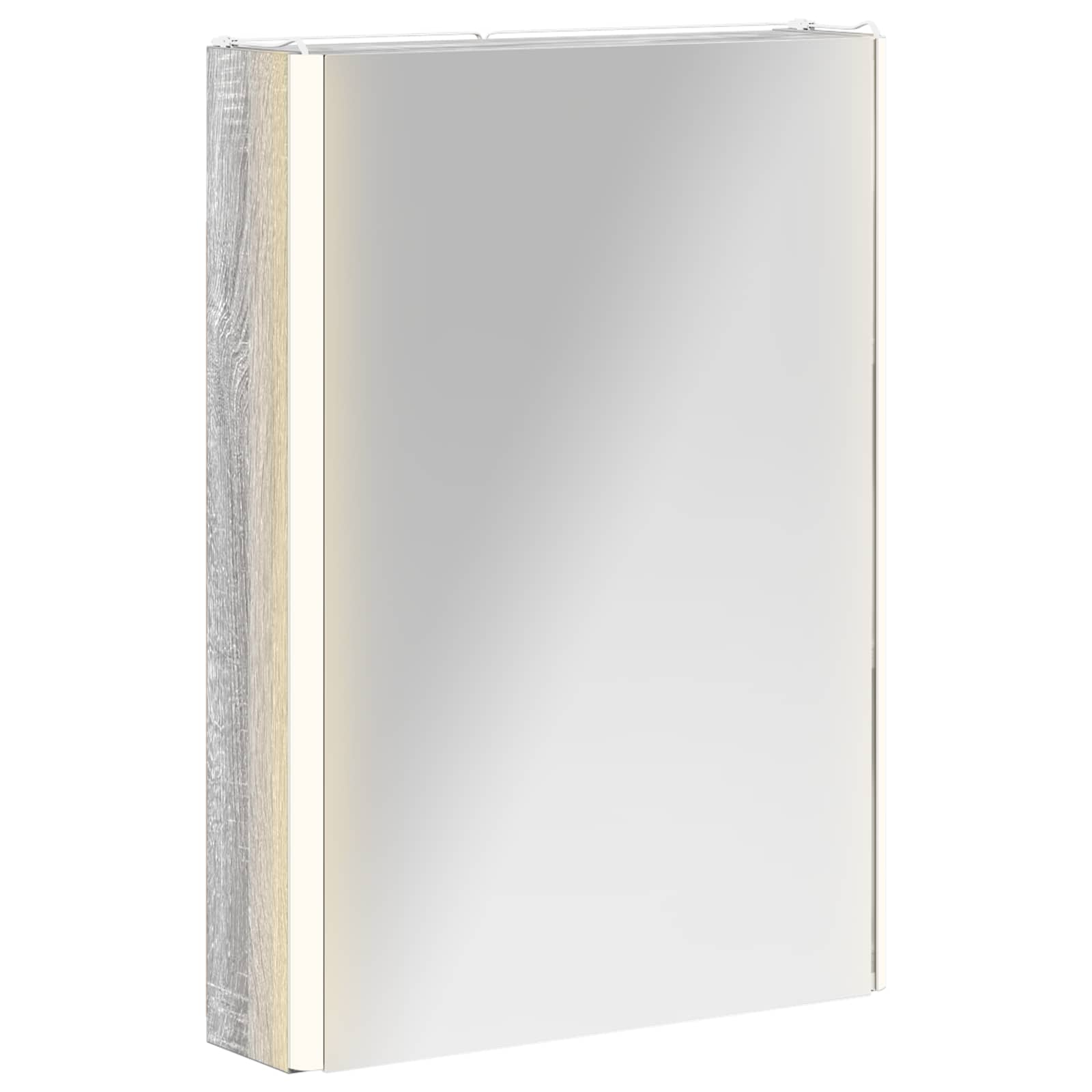 vidaXL Szafka z lustrem do łazienki Szary Sonoma 43 x 11,5 x 60,5 cm