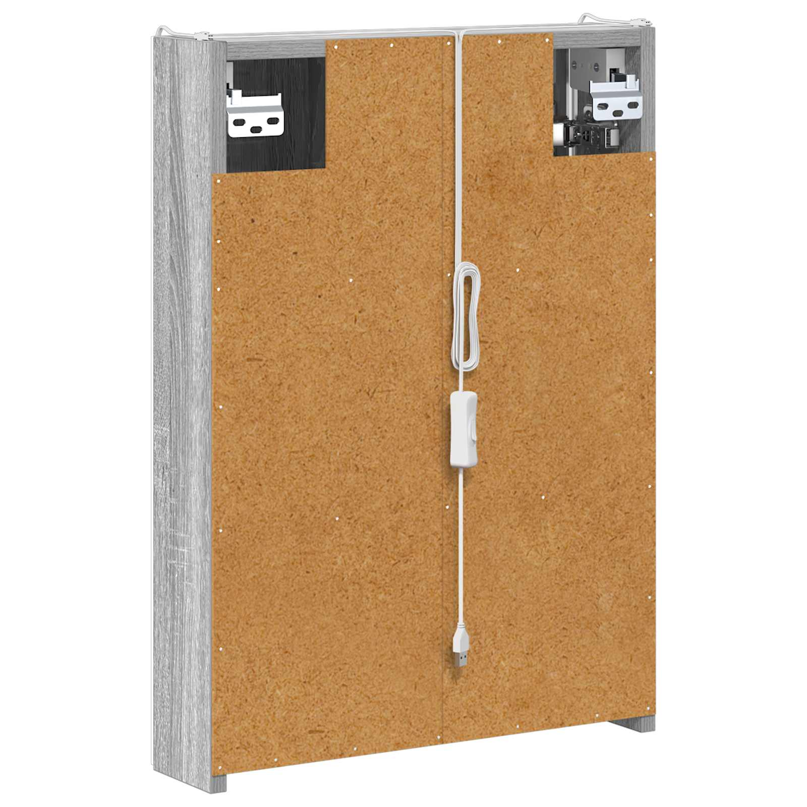 vidaXL Szafka z lustrem do łazienki Szary Sonoma 43 x 11,5 x 60,5 cm