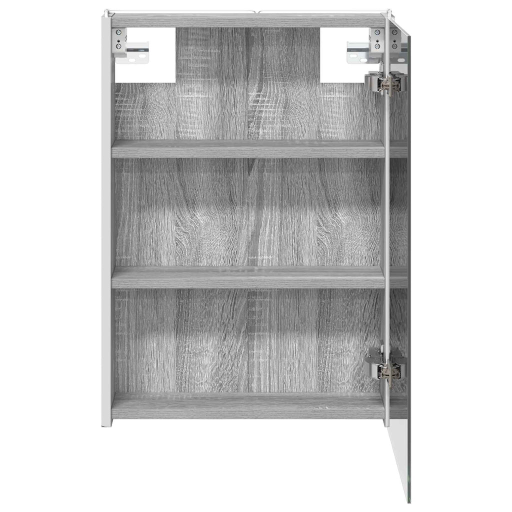 vidaXL Szafka z lustrem do łazienki Szary Sonoma 43 x 11,5 x 60,5 cm