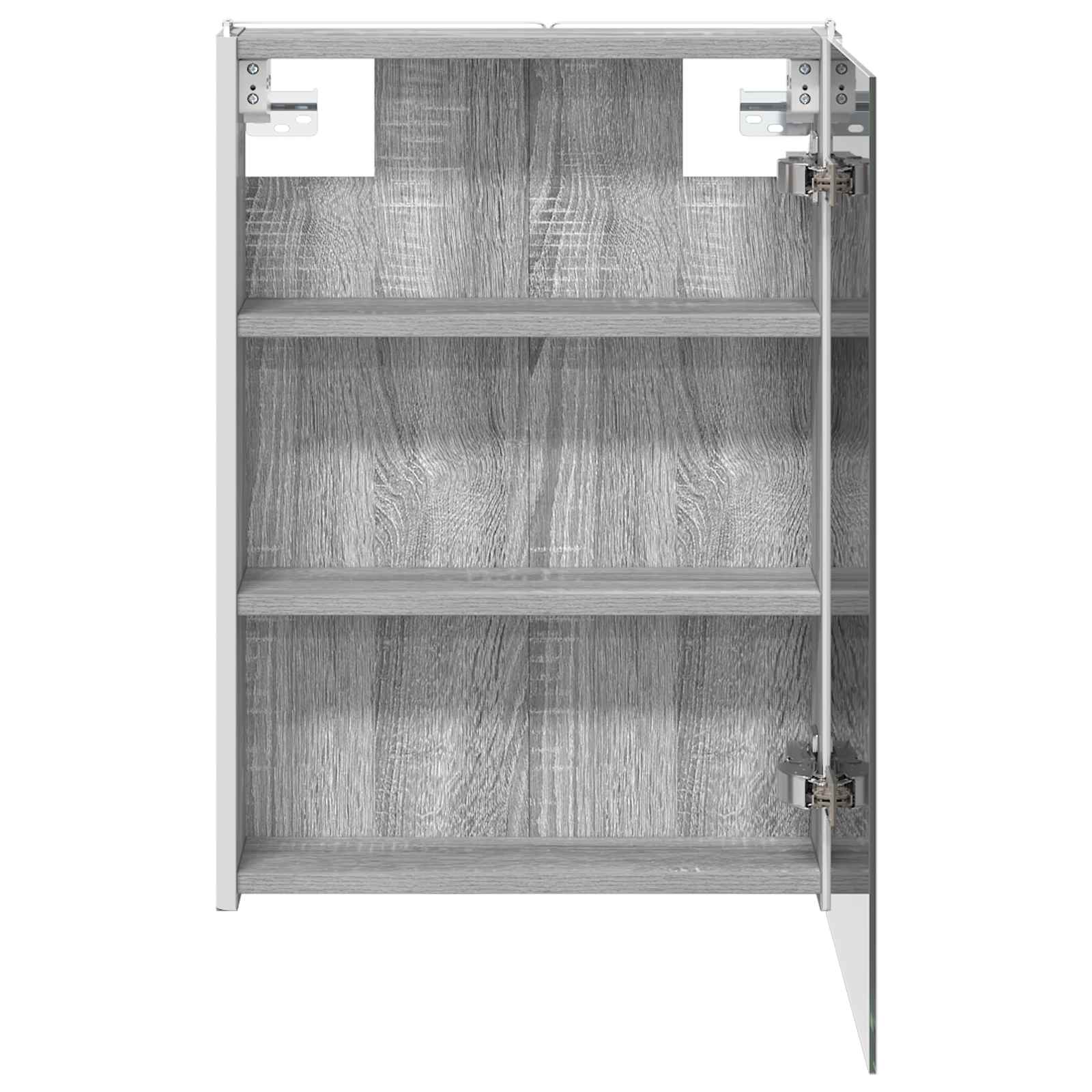 vidaXL Szafka z lustrem do łazienki Szary Sonoma 43 x 11,5 x 60,5 cm