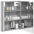 vidaXL Szafka z lustrem do łazienki Szary Sonoma 43 x 11,5 x 60,5 cm