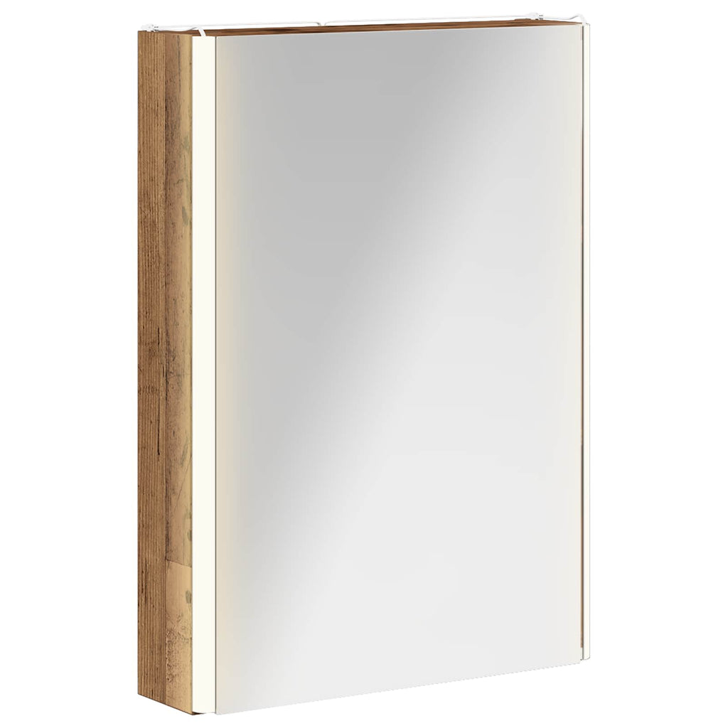 vidaXL Szafka z lustrem do łazienki Stare drewno 43 x 11,5 x 60,5 cm