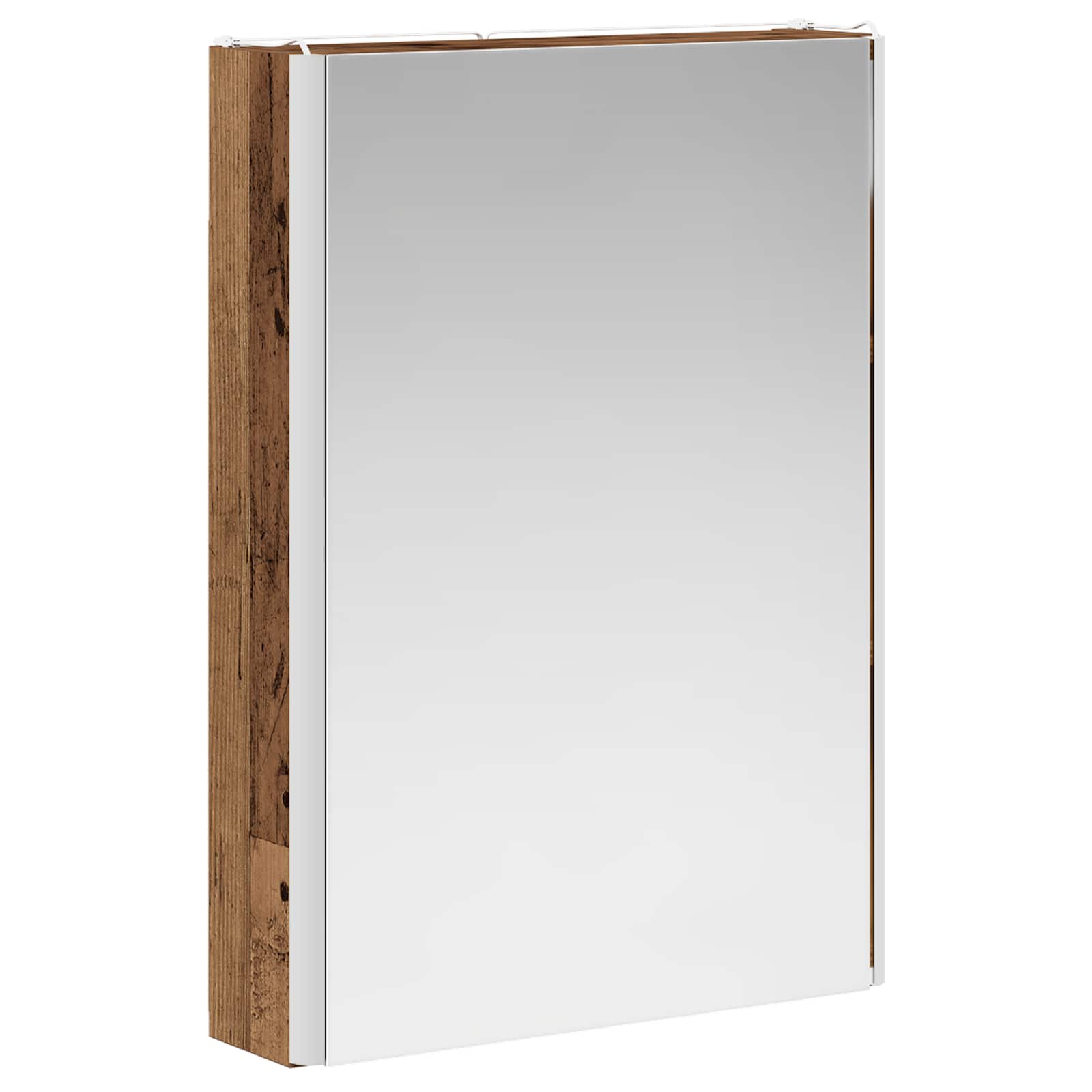 vidaXL Szafka z lustrem do łazienki Stare drewno 43 x 11,5 x 60,5 cm