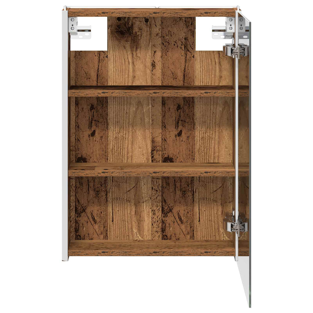 vidaXL Szafka z lustrem do łazienki Stare drewno 43 x 11,5 x 60,5 cm