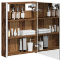 vidaXL Szafka z lustrem do łazienki Stare drewno 43 x 11,5 x 60,5 cm