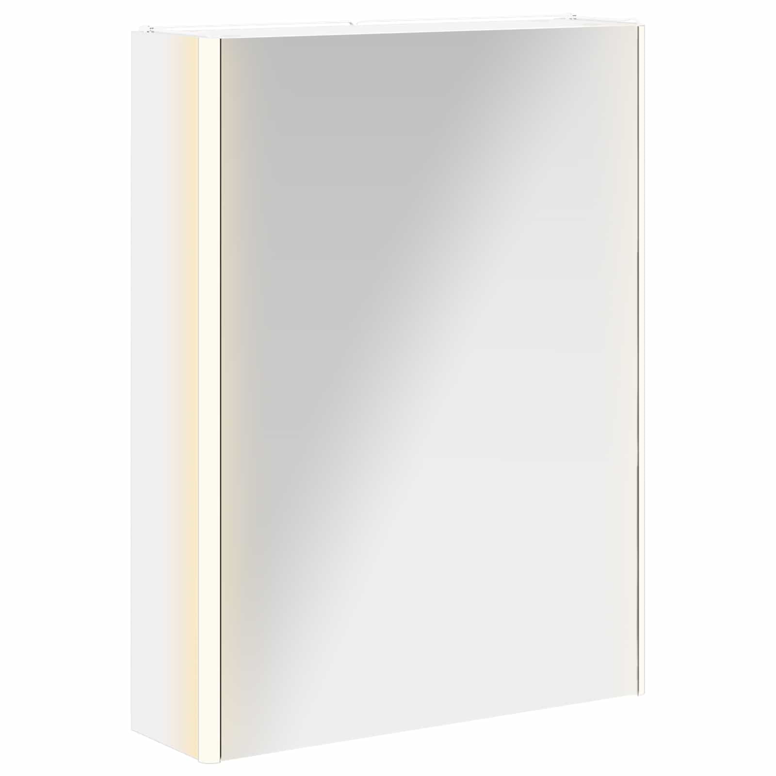 vidaXL Szafka z lustrem do łazienki Biały 53,5 x 15,5 x 70 cm