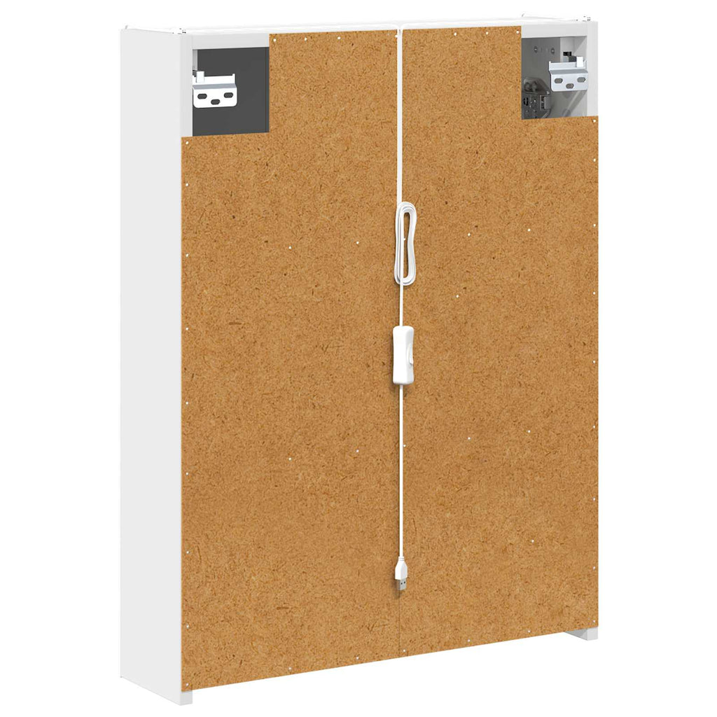 vidaXL Szafka z lustrem do łazienki Biały 53,5 x 15,5 x 70 cm