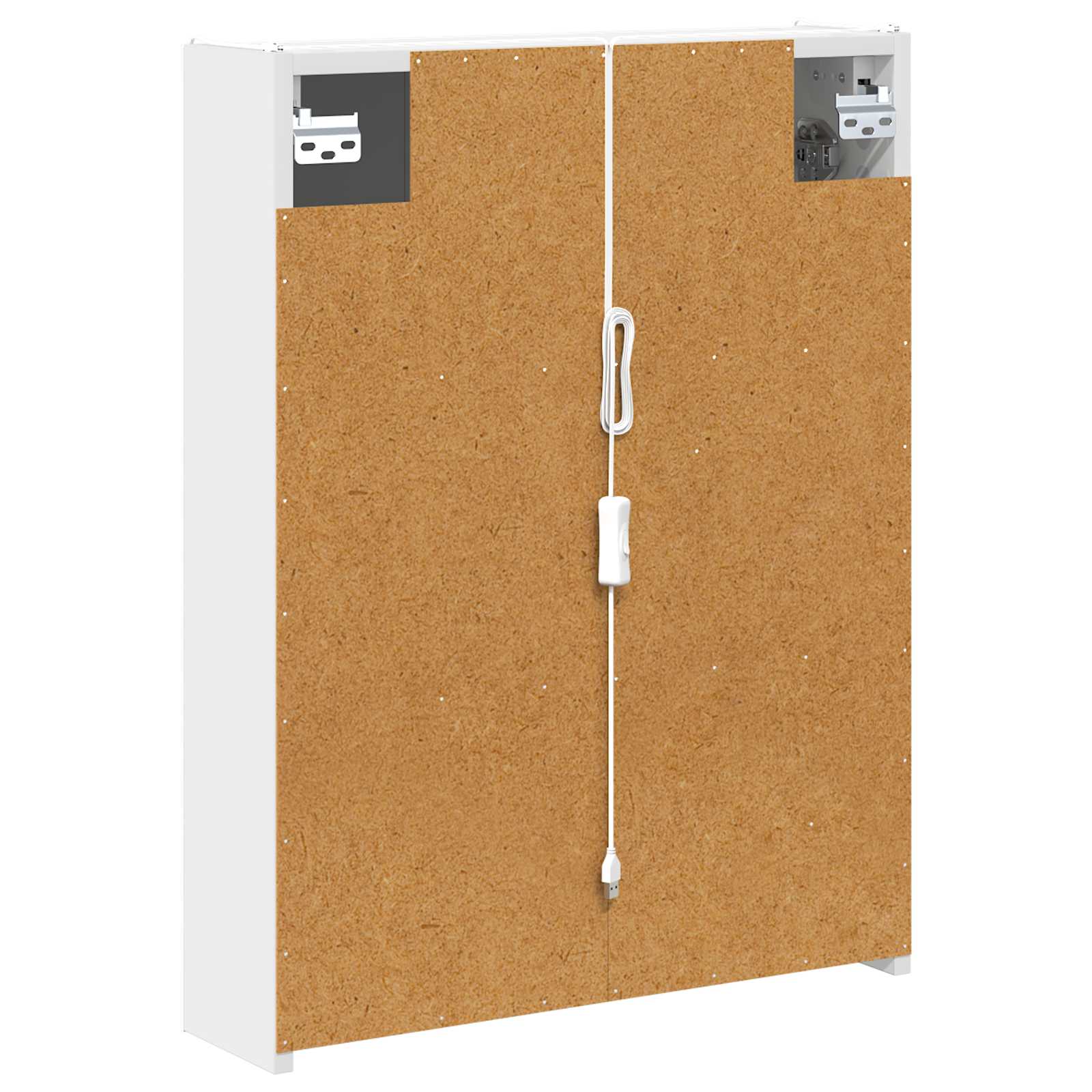 vidaXL Szafka z lustrem do łazienki Biały 53,5 x 15,5 x 70 cm