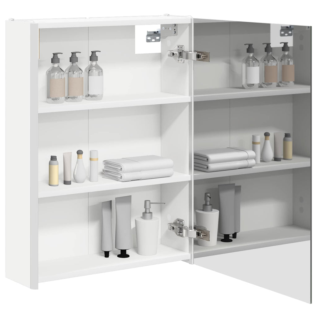 vidaXL Szafka z lustrem do łazienki Biały 53,5 x 15,5 x 70 cm