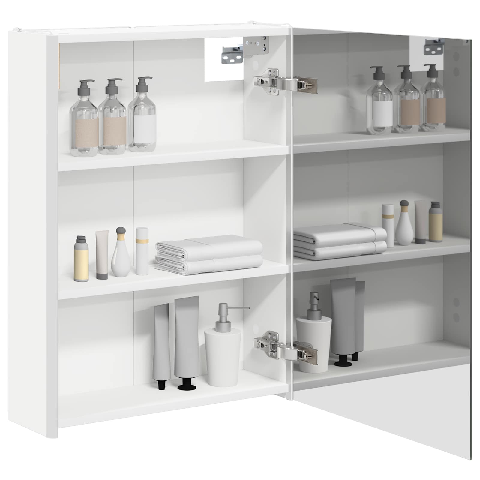 vidaXL Szafka z lustrem do łazienki Biały 53,5 x 15,5 x 70 cm
