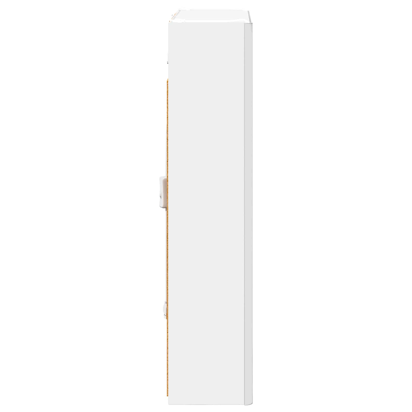 vidaXL Szafka z lustrem do łazienki Biały 53,5 x 15,5 x 70 cm
