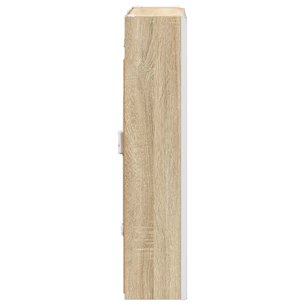 vidaXL Szafka z lustrem do łazienki Dąb Sonoma 53,5 x 15,5 x 70 cm