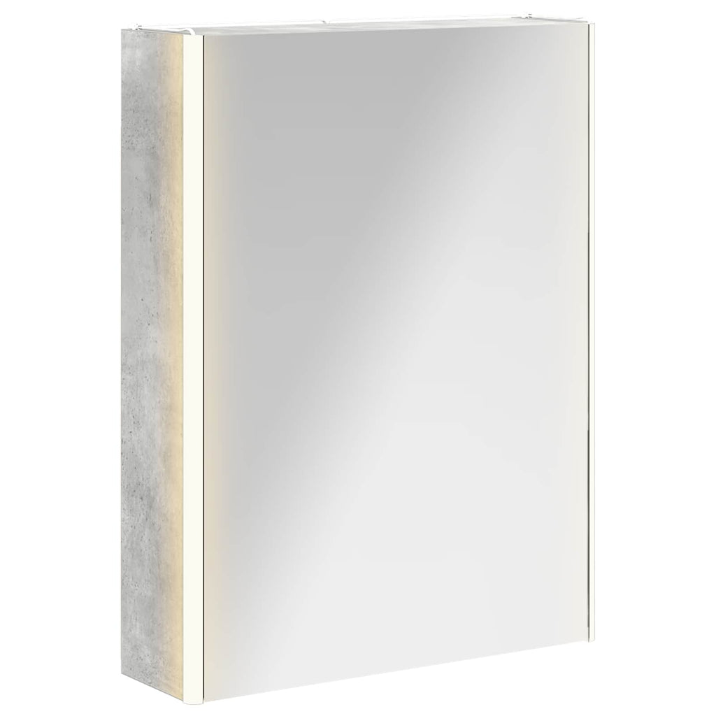 vidaXL Szafka z lustrem do łazienki Betonowy szary 53,5 x 15,5 x 70 cm
