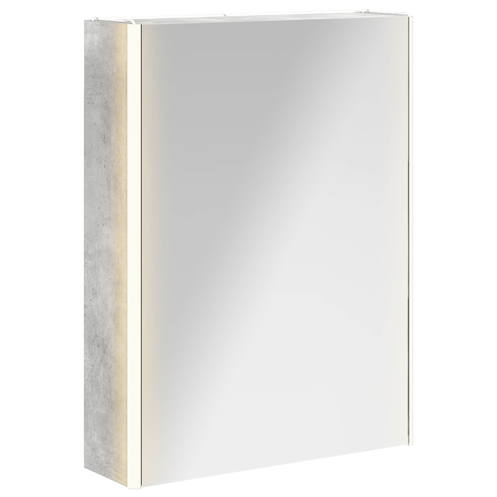vidaXL Szafka z lustrem do łazienki Betonowy szary 53,5 x 15,5 x 70 cm