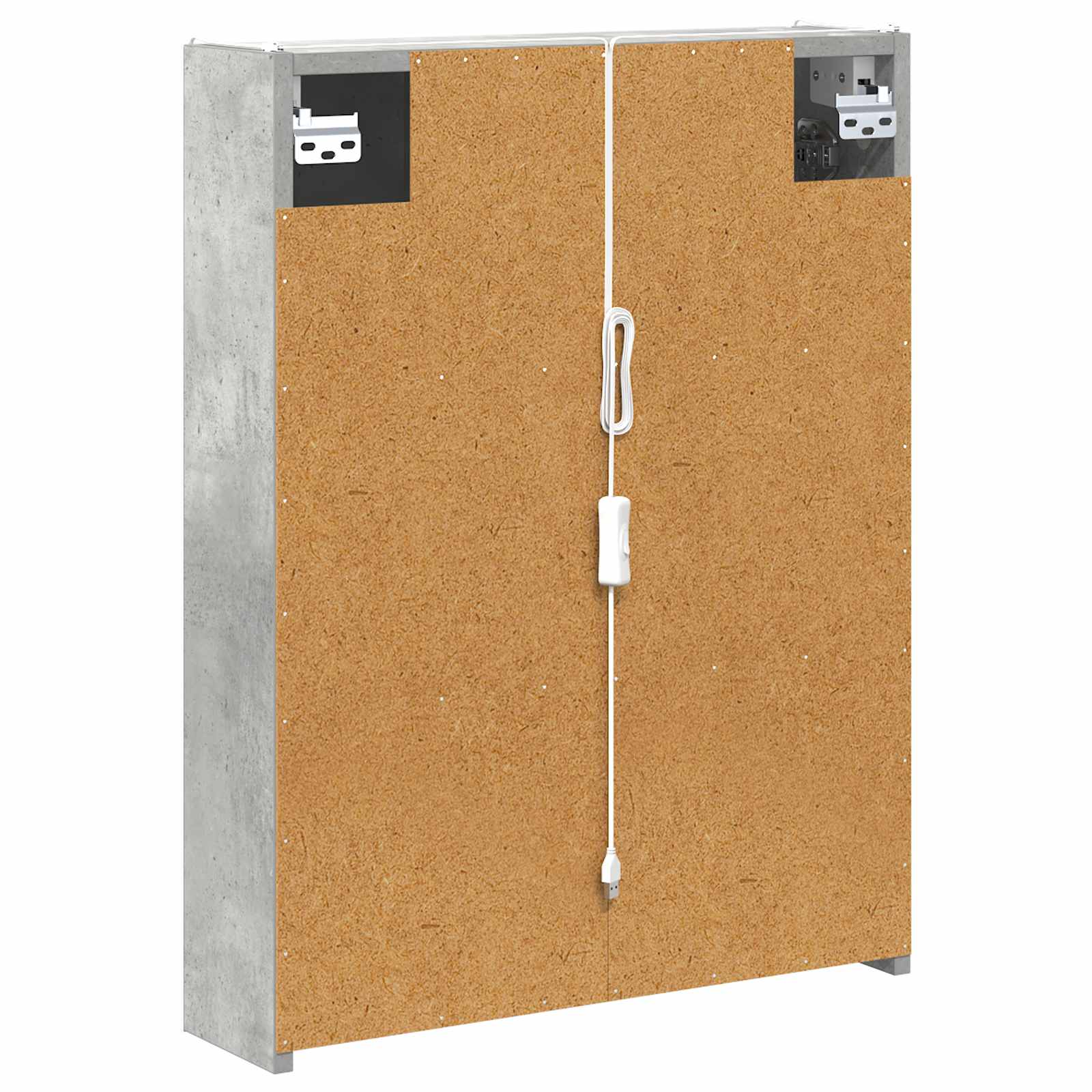vidaXL Szafka z lustrem do łazienki Betonowy szary 53,5 x 15,5 x 70 cm