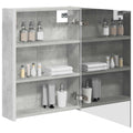 vidaXL Szafka z lustrem do łazienki Betonowy szary 53,5 x 15,5 x 70 cm