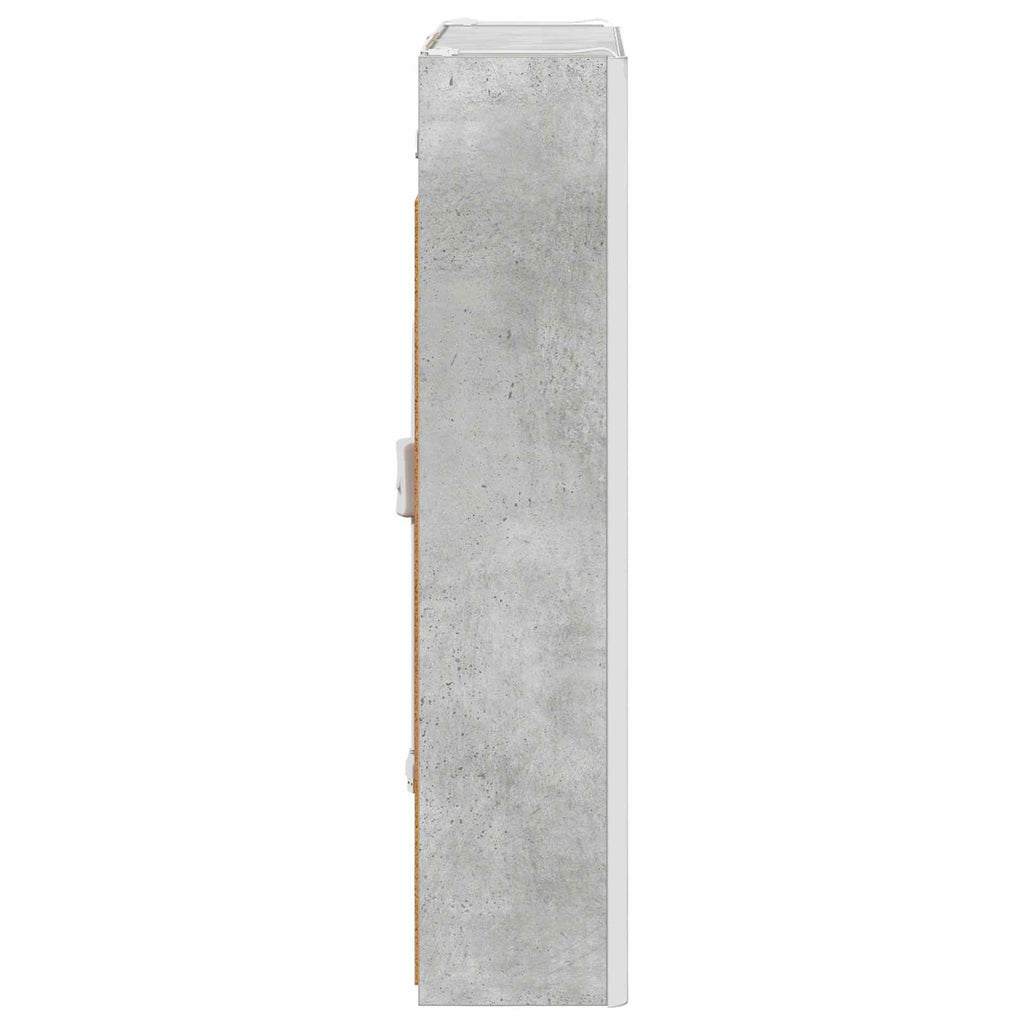 vidaXL Szafka z lustrem do łazienki Betonowy szary 53,5 x 15,5 x 70 cm