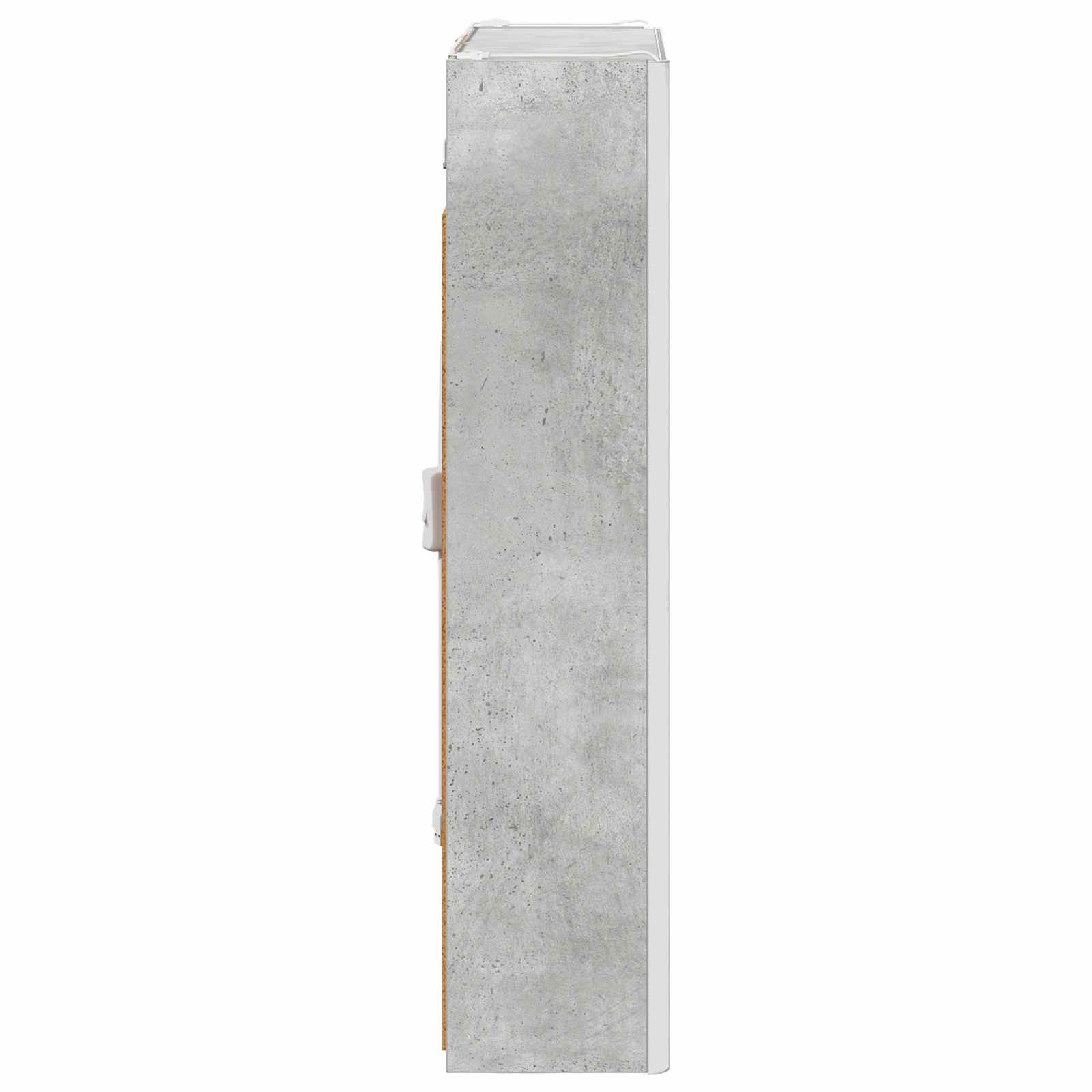 vidaXL Szafka z lustrem do łazienki Betonowy szary 53,5 x 15,5 x 70 cm