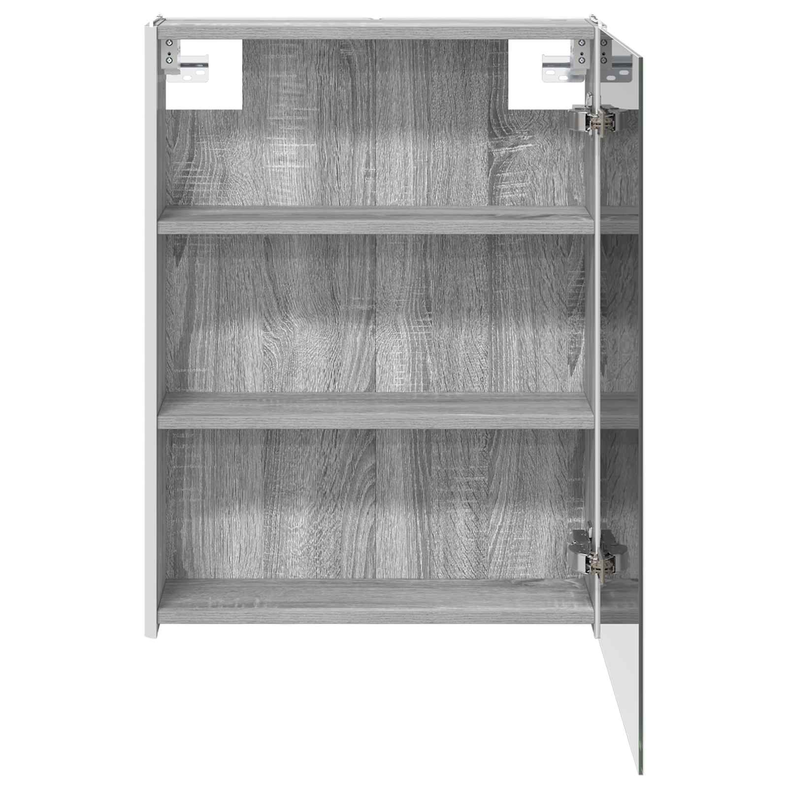 vidaXL Szafka z lustrem do łazienki Szary Sonoma 53,5 x 15,5 x 70 cm