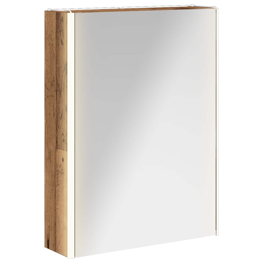 vidaXL Szafka z lustrem do łazienki Stare drewno 53,5 x 15,5 x 70 cm