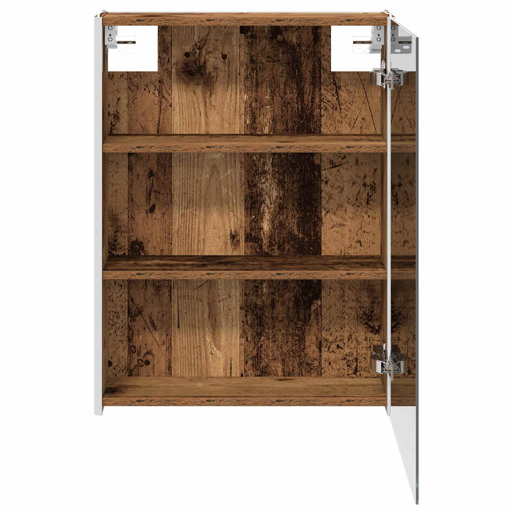 vidaXL Szafka z lustrem do łazienki Stare drewno 53,5 x 15,5 x 70 cm