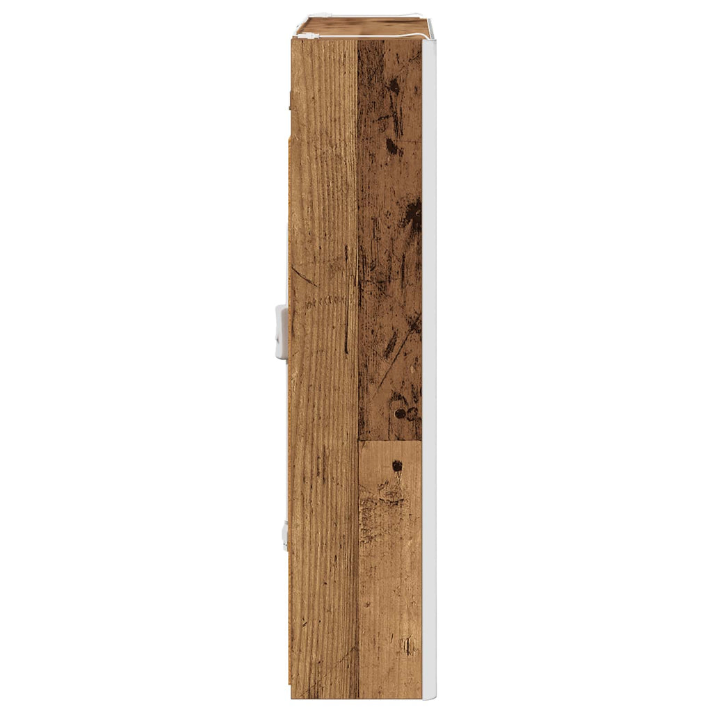 vidaXL Szafka z lustrem do łazienki Stare drewno 53,5 x 15,5 x 70 cm