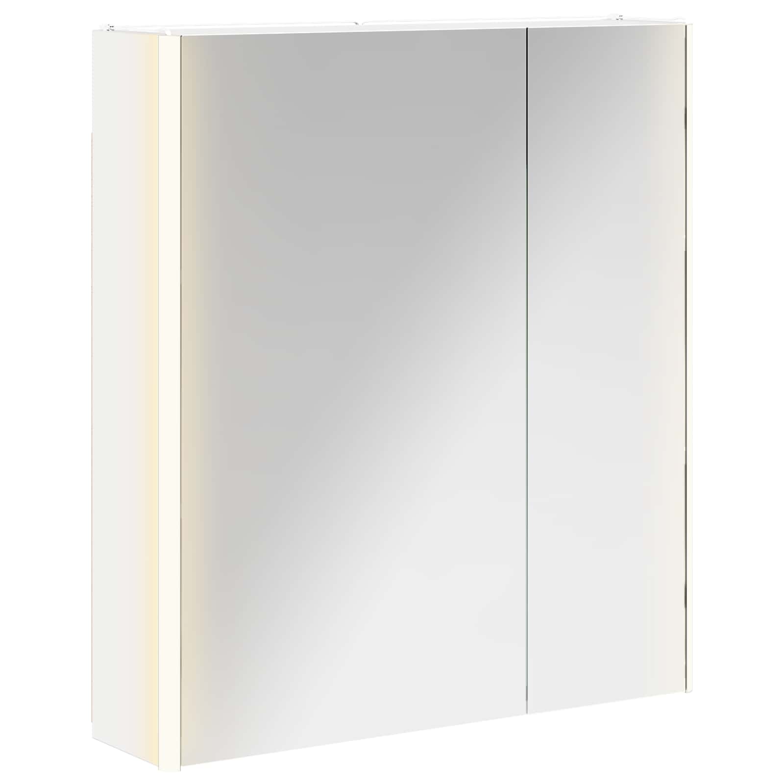 vidaXL Szafka z lustrem do łazienki Biały 63,5 x 15,5 x 70 cm