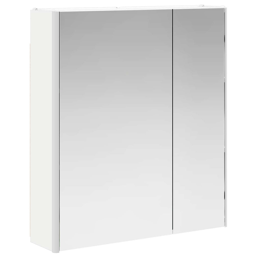 vidaXL Szafka z lustrem do łazienki Biały 63,5 x 15,5 x 70 cm