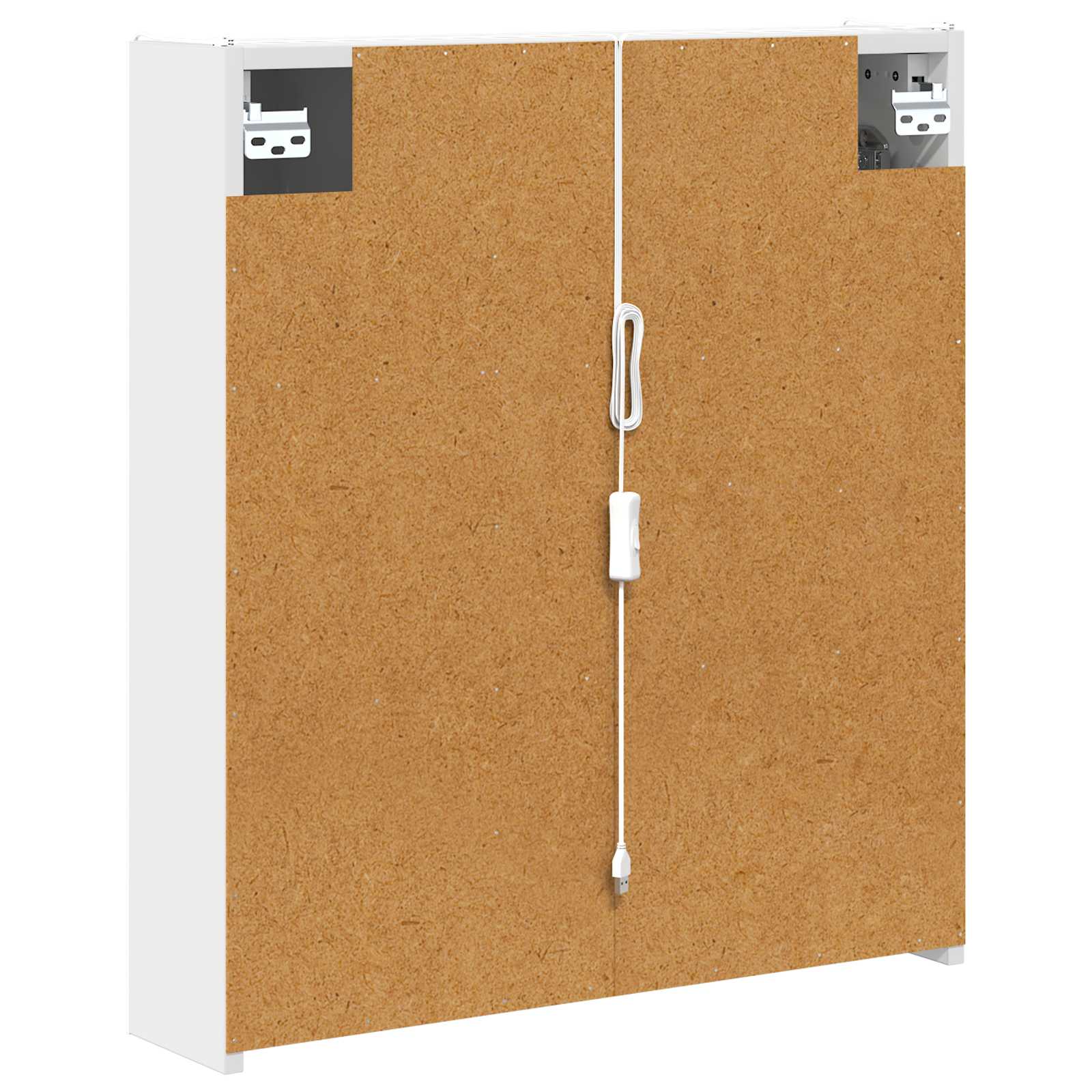 vidaXL Szafka z lustrem do łazienki Biały 63,5 x 15,5 x 70 cm