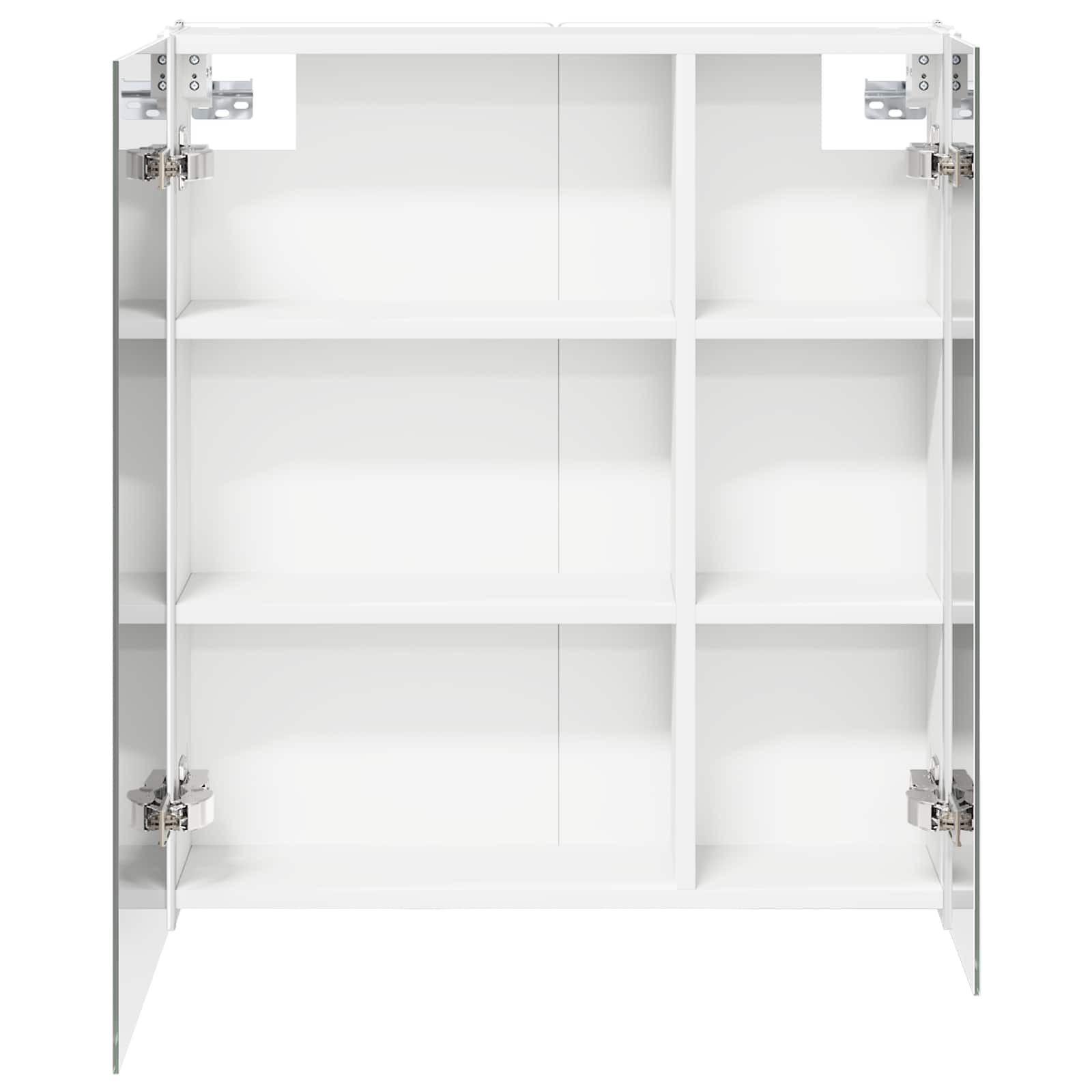 vidaXL Szafka z lustrem do łazienki Biały 63,5 x 15,5 x 70 cm