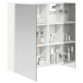 vidaXL Szafka z lustrem do łazienki Biały 63,5 x 15,5 x 70 cm