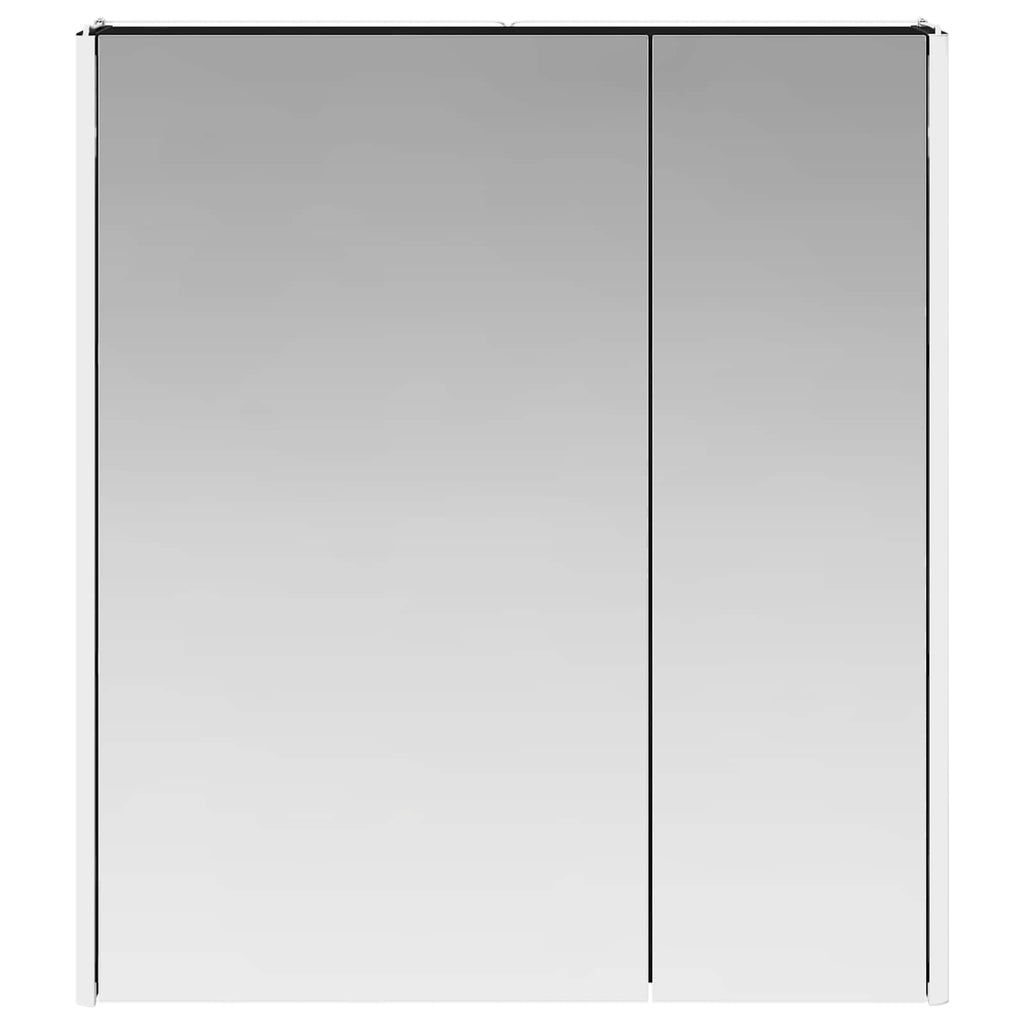 vidaXL Szafka z lustrem do łazienki Czarny Dąb 63,5 x 15,5 x 70 cm