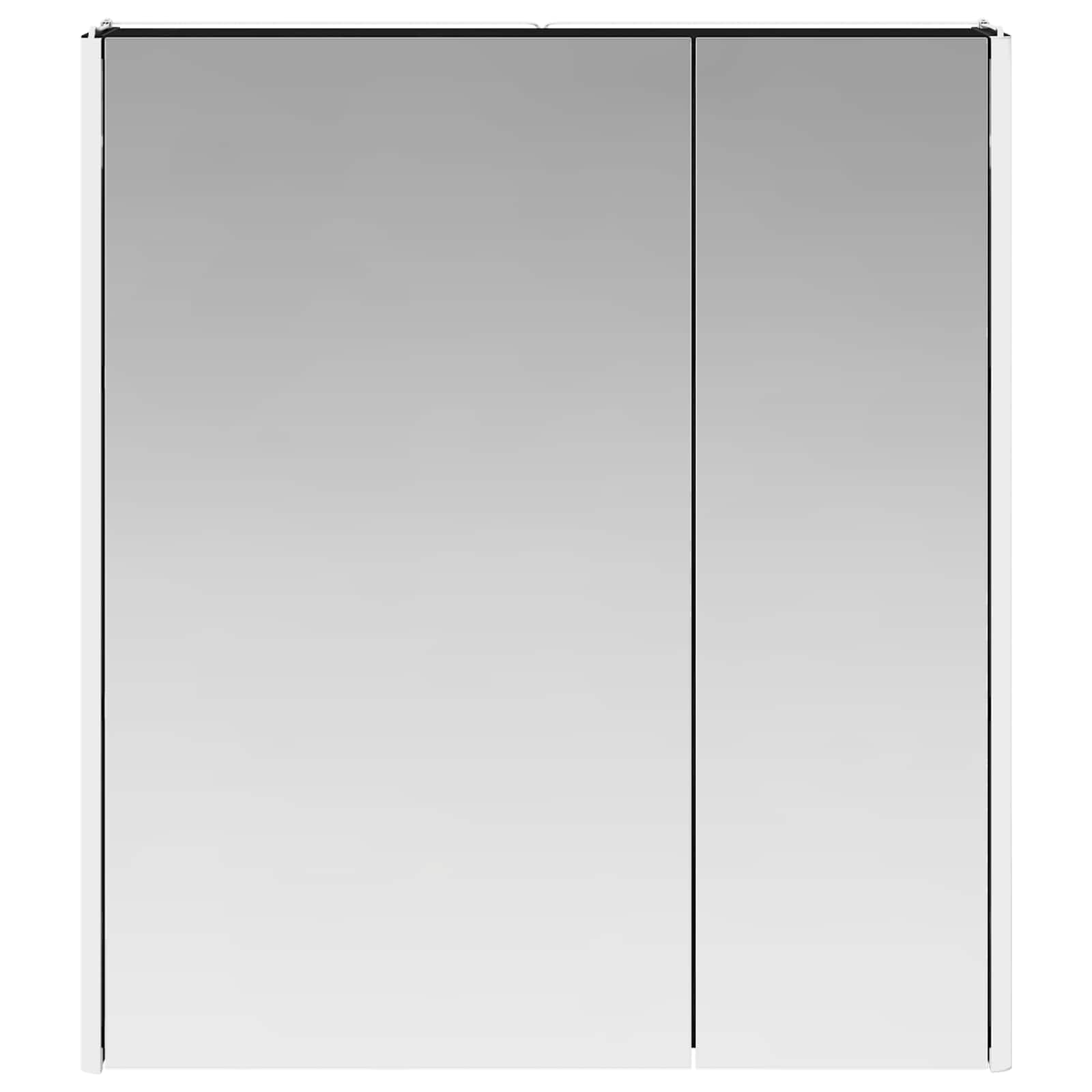 vidaXL Szafka z lustrem do łazienki Czarny Dąb 63,5 x 15,5 x 70 cm