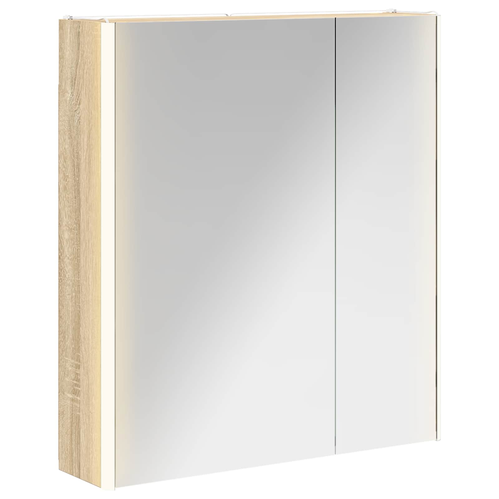 vidaXL Szafka z lustrem do łazienki Dąb Sonoma 63,5 x 15,5 x 70 cm