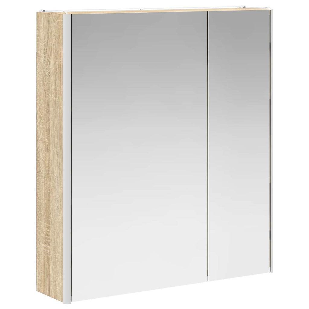 vidaXL Szafka z lustrem do łazienki Dąb Sonoma 63,5 x 15,5 x 70 cm