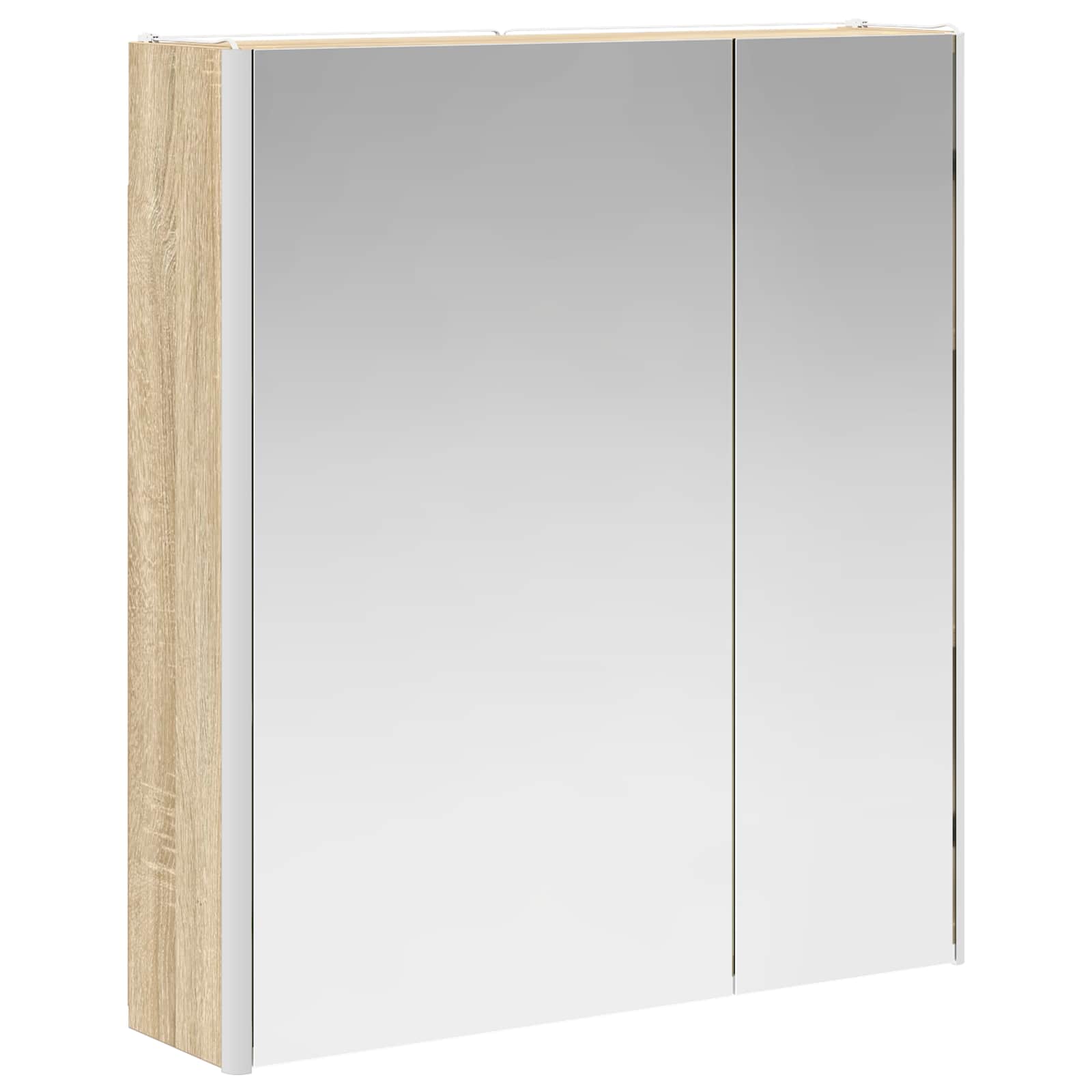 vidaXL Szafka z lustrem do łazienki Dąb Sonoma 63,5 x 15,5 x 70 cm