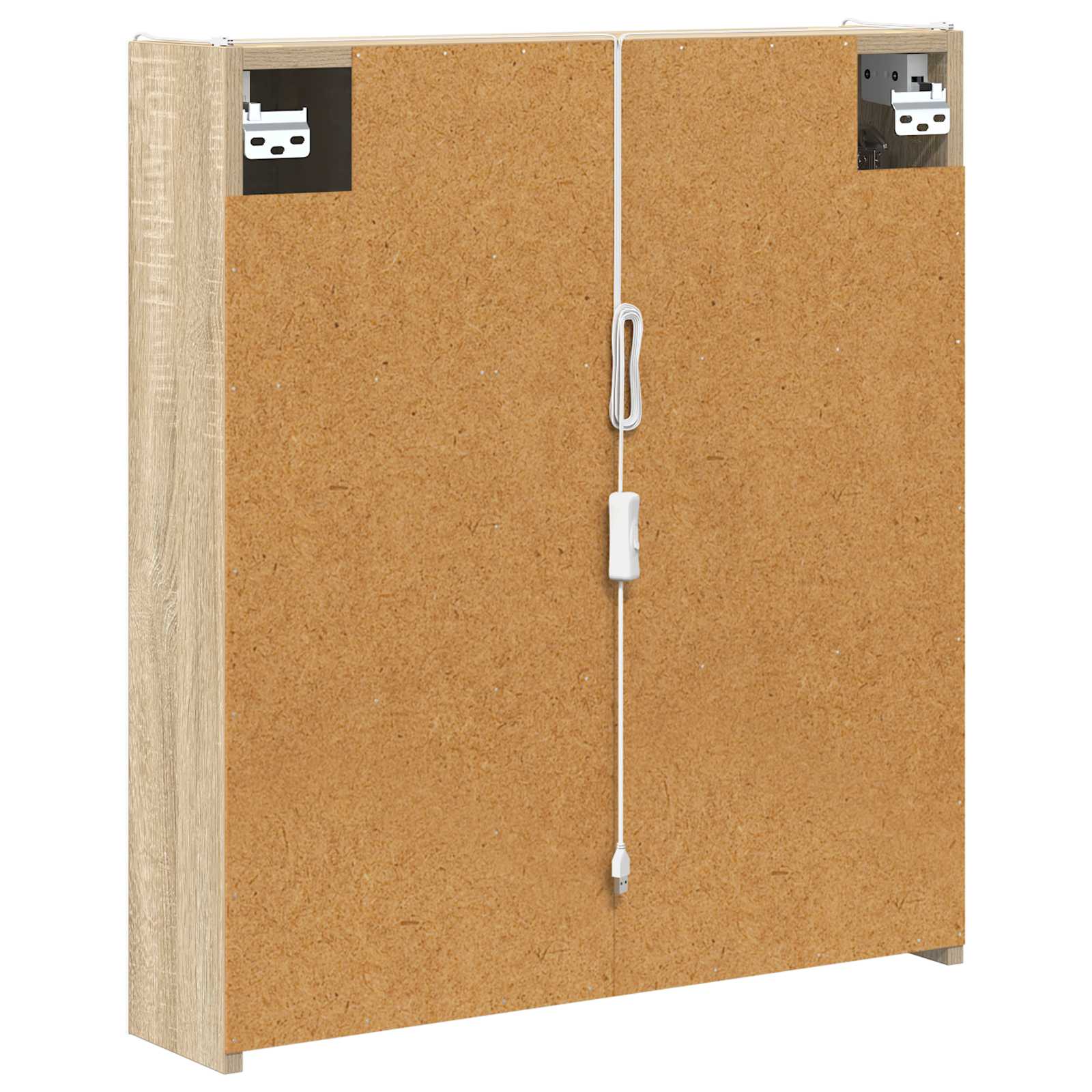 vidaXL Szafka z lustrem do łazienki Dąb Sonoma 63,5 x 15,5 x 70 cm