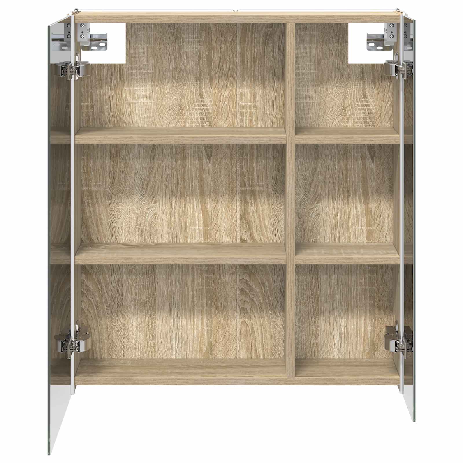 vidaXL Szafka z lustrem do łazienki Dąb Sonoma 63,5 x 15,5 x 70 cm
