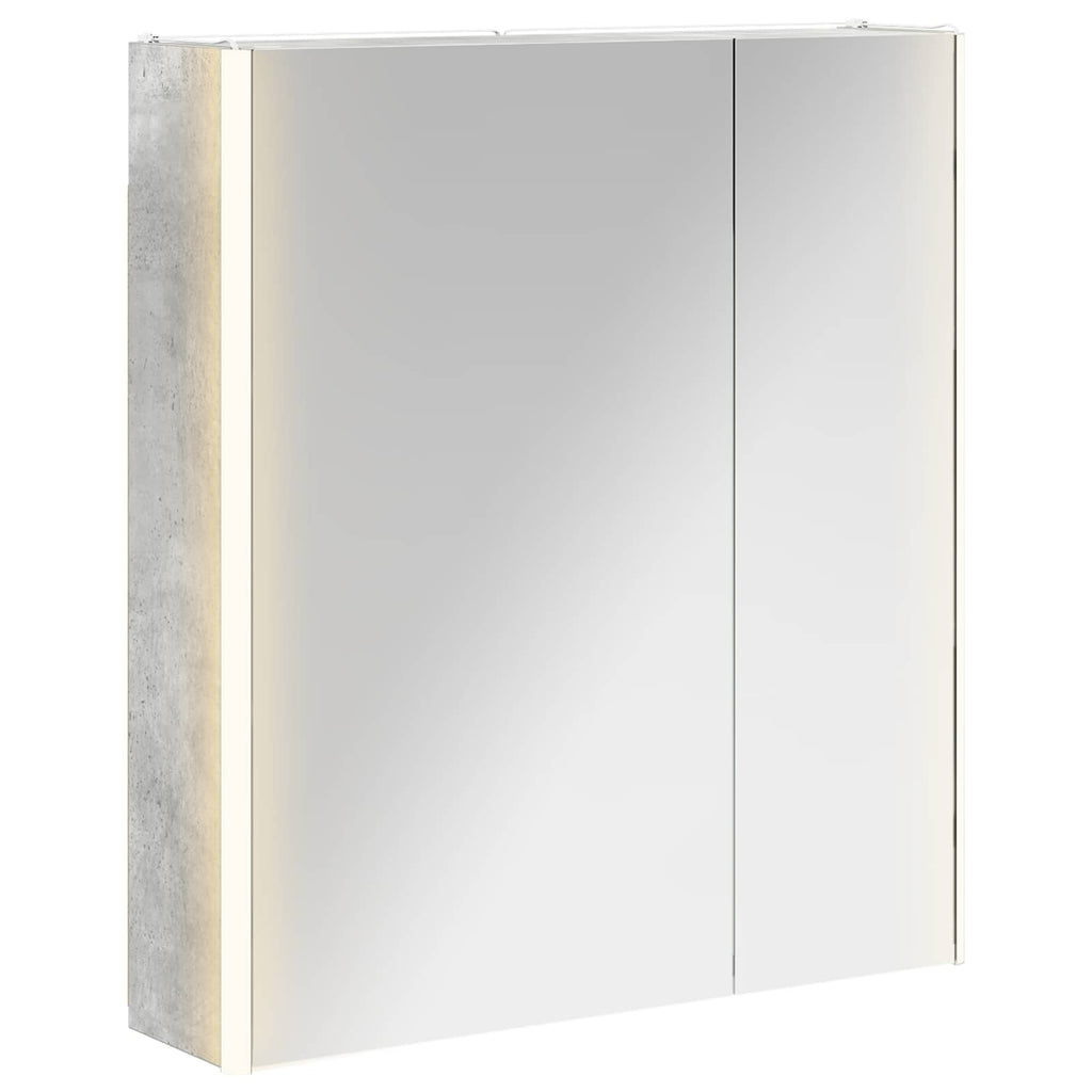 vidaXL Szafka z lustrem do łazienki Betonowy szary 63,5 x 15,5 x 70 cm