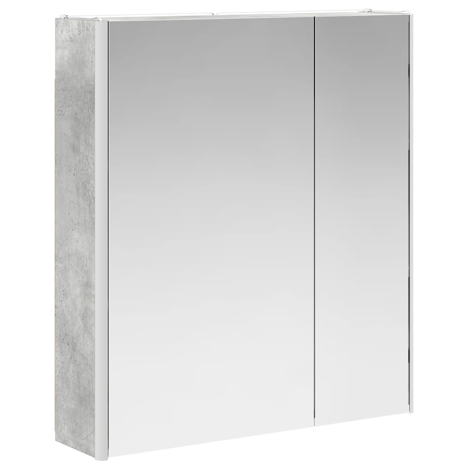 vidaXL Szafka z lustrem do łazienki Betonowy szary 63,5 x 15,5 x 70 cm