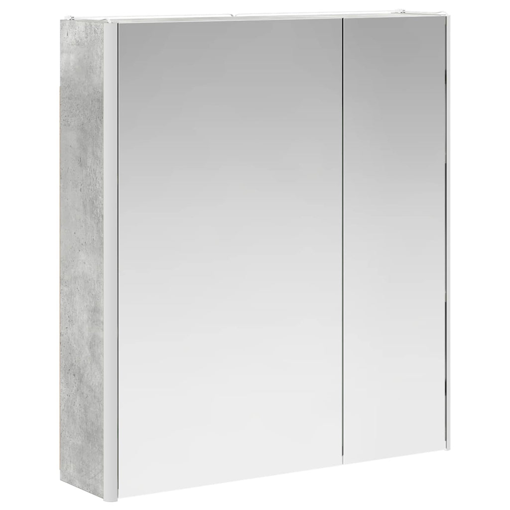 vidaXL Szafka z lustrem do łazienki Betonowy szary 63,5 x 15,5 x 70 cm