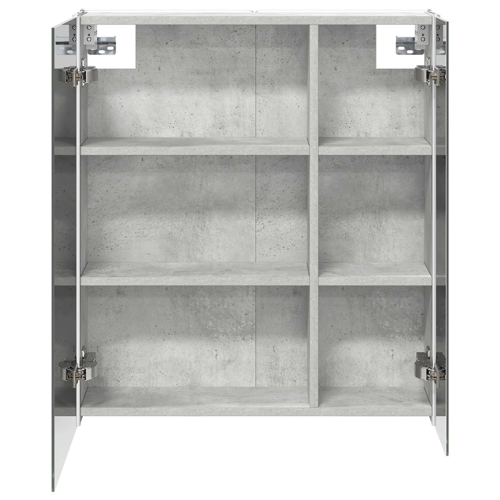vidaXL Szafka z lustrem do łazienki Betonowy szary 63,5 x 15,5 x 70 cm