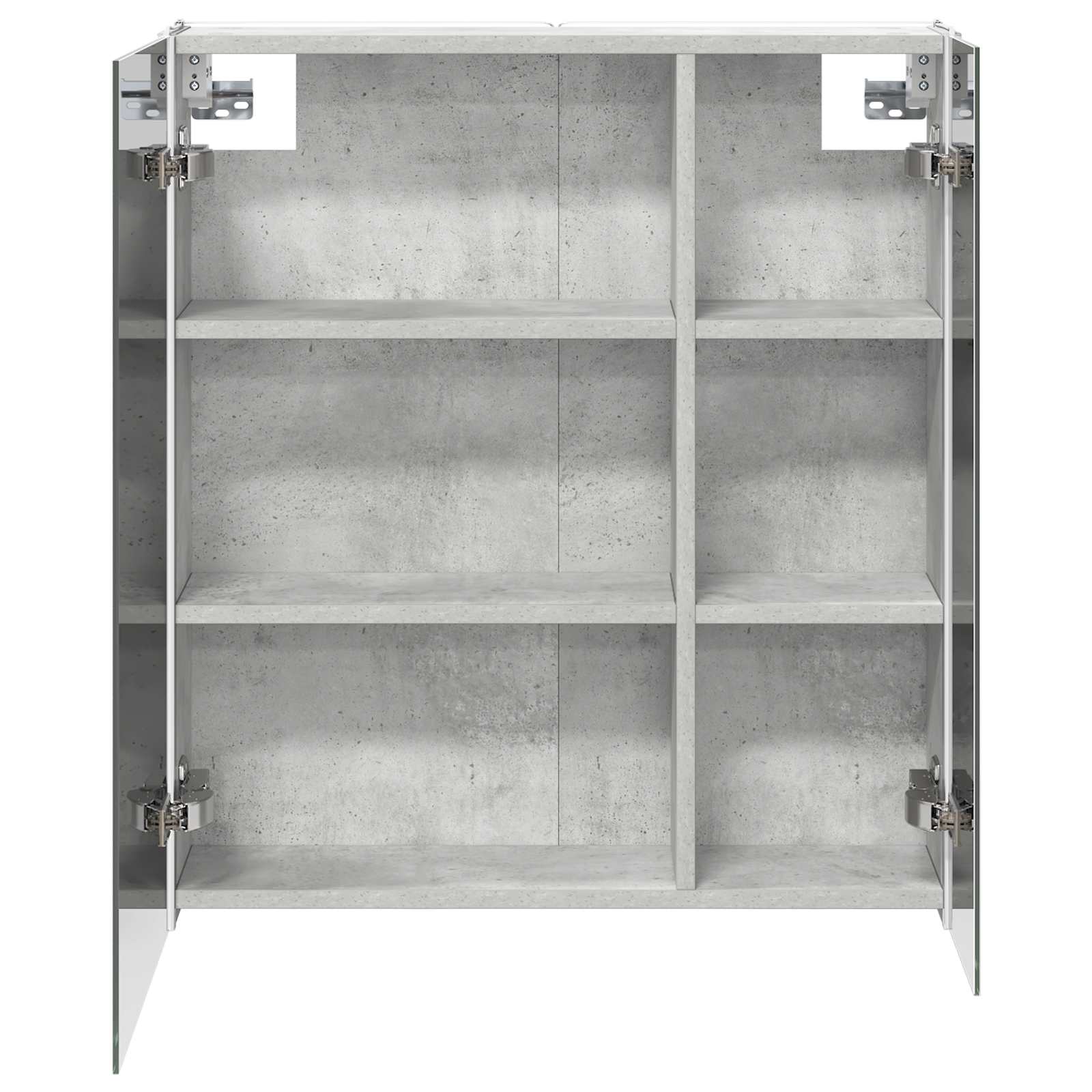 vidaXL Szafka z lustrem do łazienki Betonowy szary 63,5 x 15,5 x 70 cm