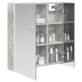 vidaXL Szafka z lustrem do łazienki Betonowy szary 63,5 x 15,5 x 70 cm