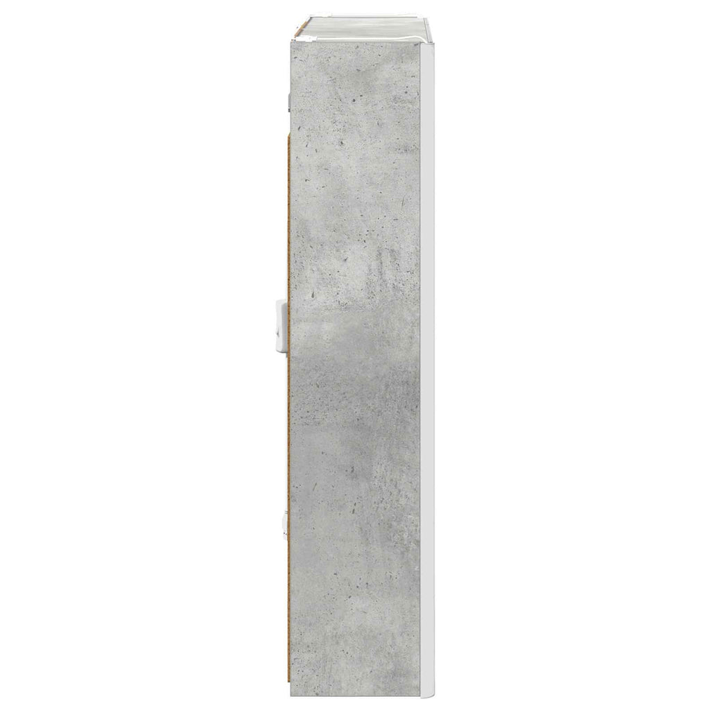 vidaXL Szafka z lustrem do łazienki Betonowy szary 63,5 x 15,5 x 70 cm