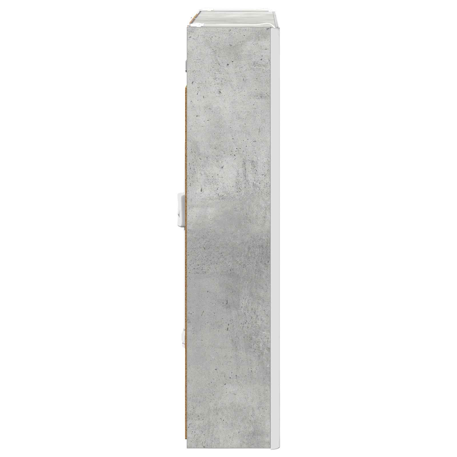 vidaXL Szafka z lustrem do łazienki Betonowy szary 63,5 x 15,5 x 70 cm