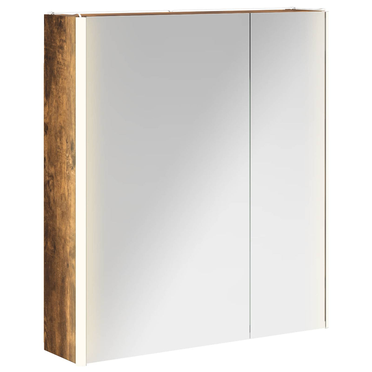 vidaXL Szafka z lustrem do łazienki Dąb wędzony 63,5 x 15,5 x 70 cm
