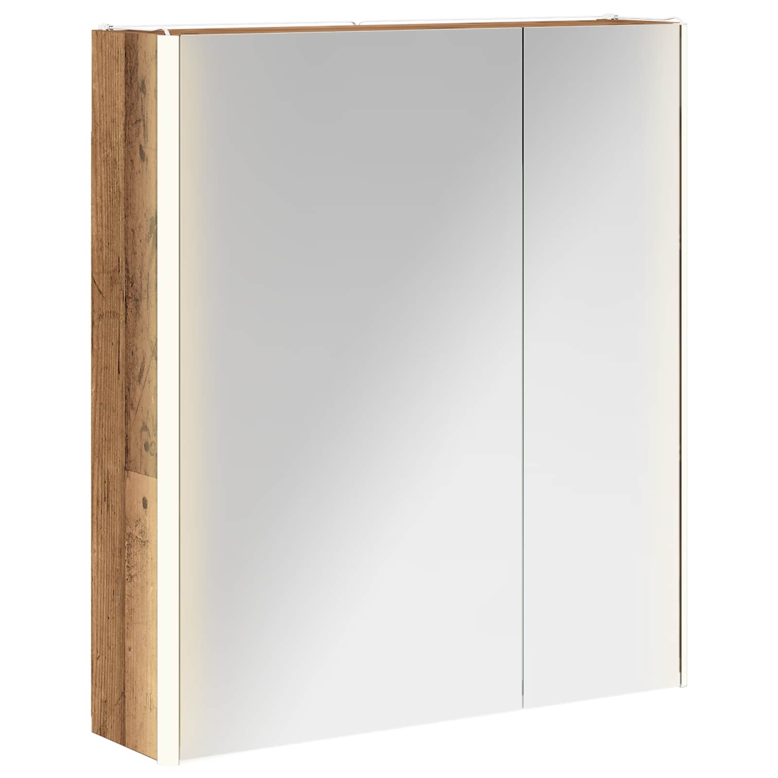 vidaXL Szafka z lustrem do łazienki Stare drewno 63,5 x 15,5 x 70 cm
