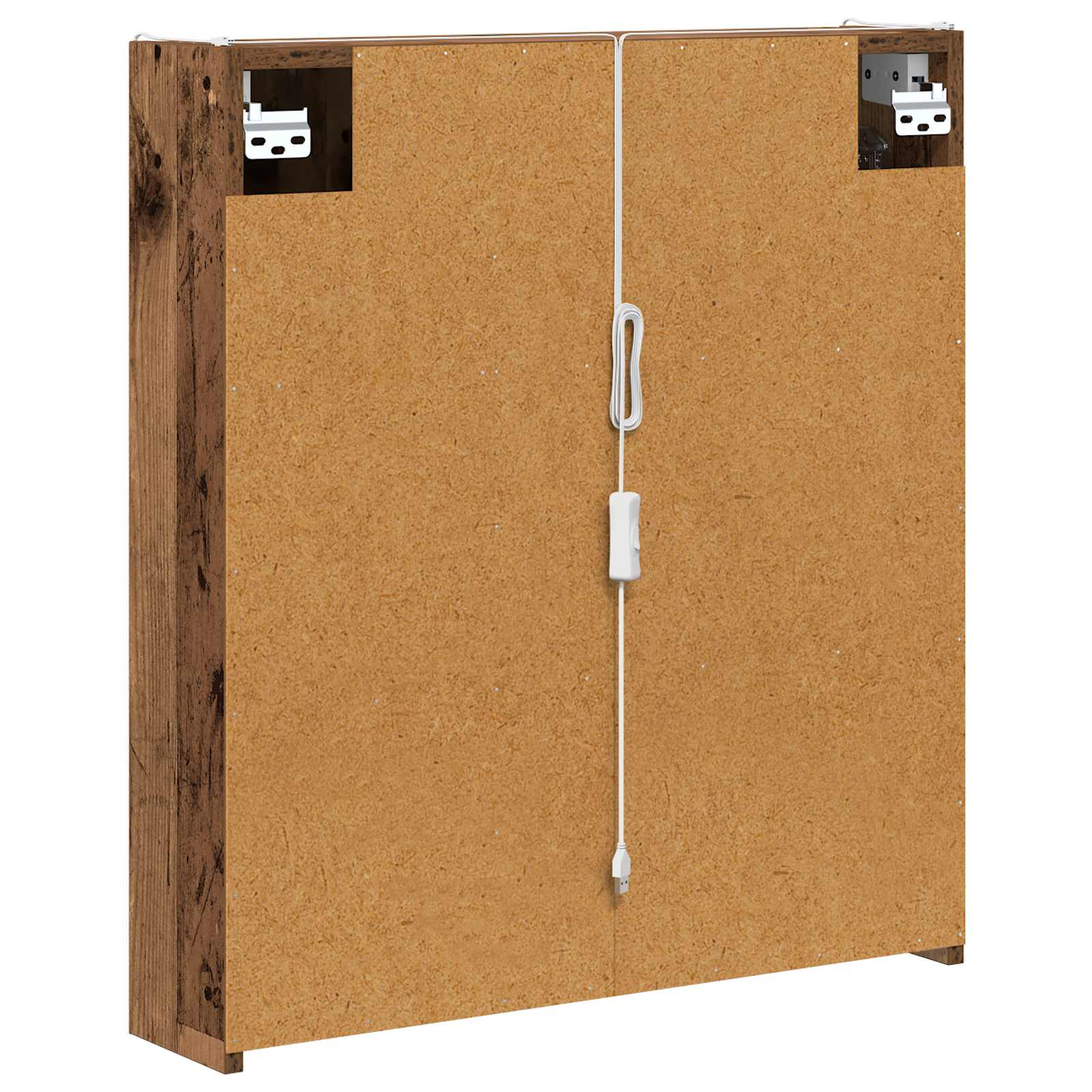 vidaXL Szafka z lustrem do łazienki Stare drewno 63,5 x 15,5 x 70 cm