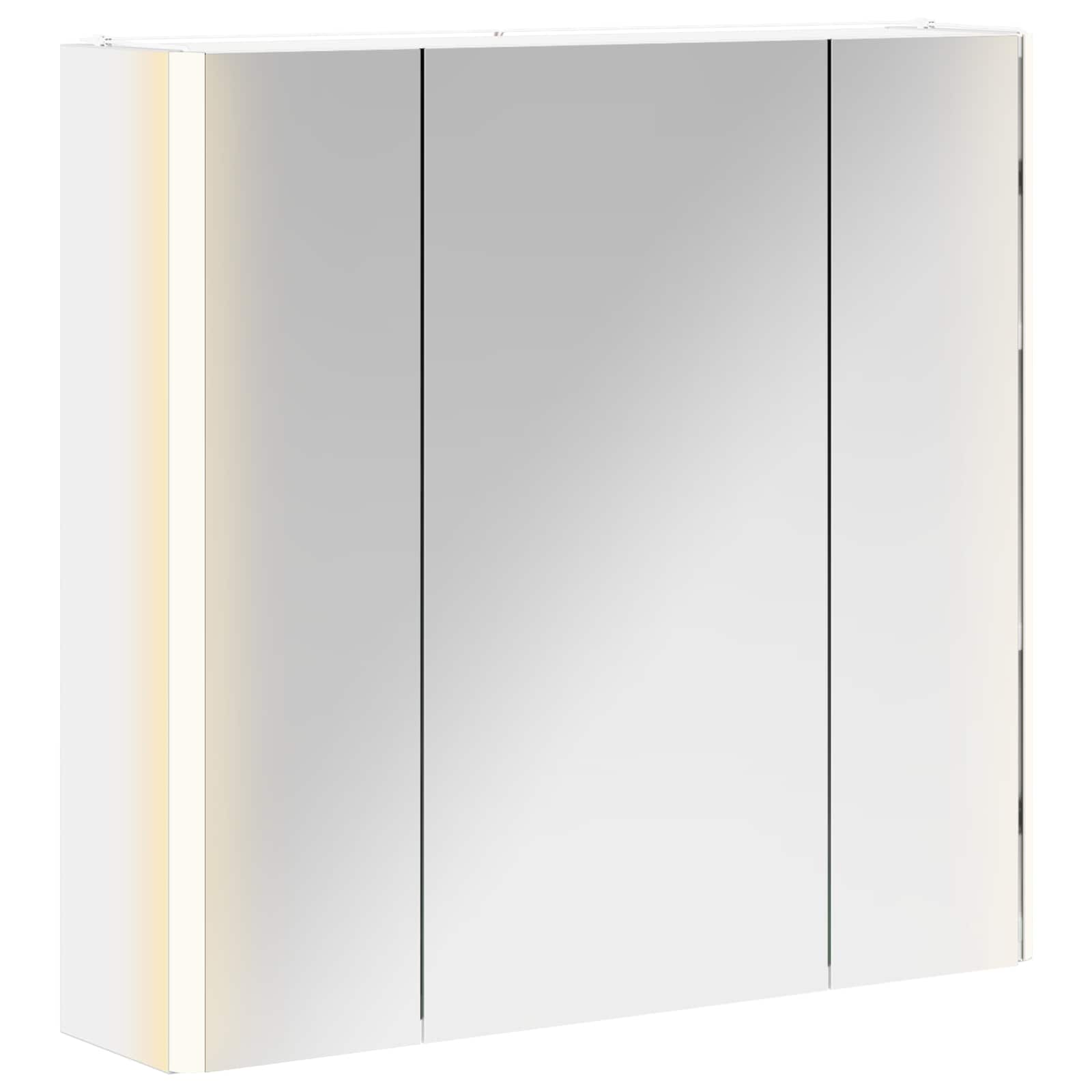 vidaXL Szafka z lustrem do łazienki Biały 63,5 x 15,5 x 60,5 cm